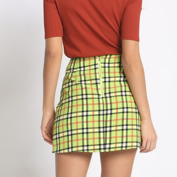 Sans Souci lime green plaid mini - Picture 4 of 8